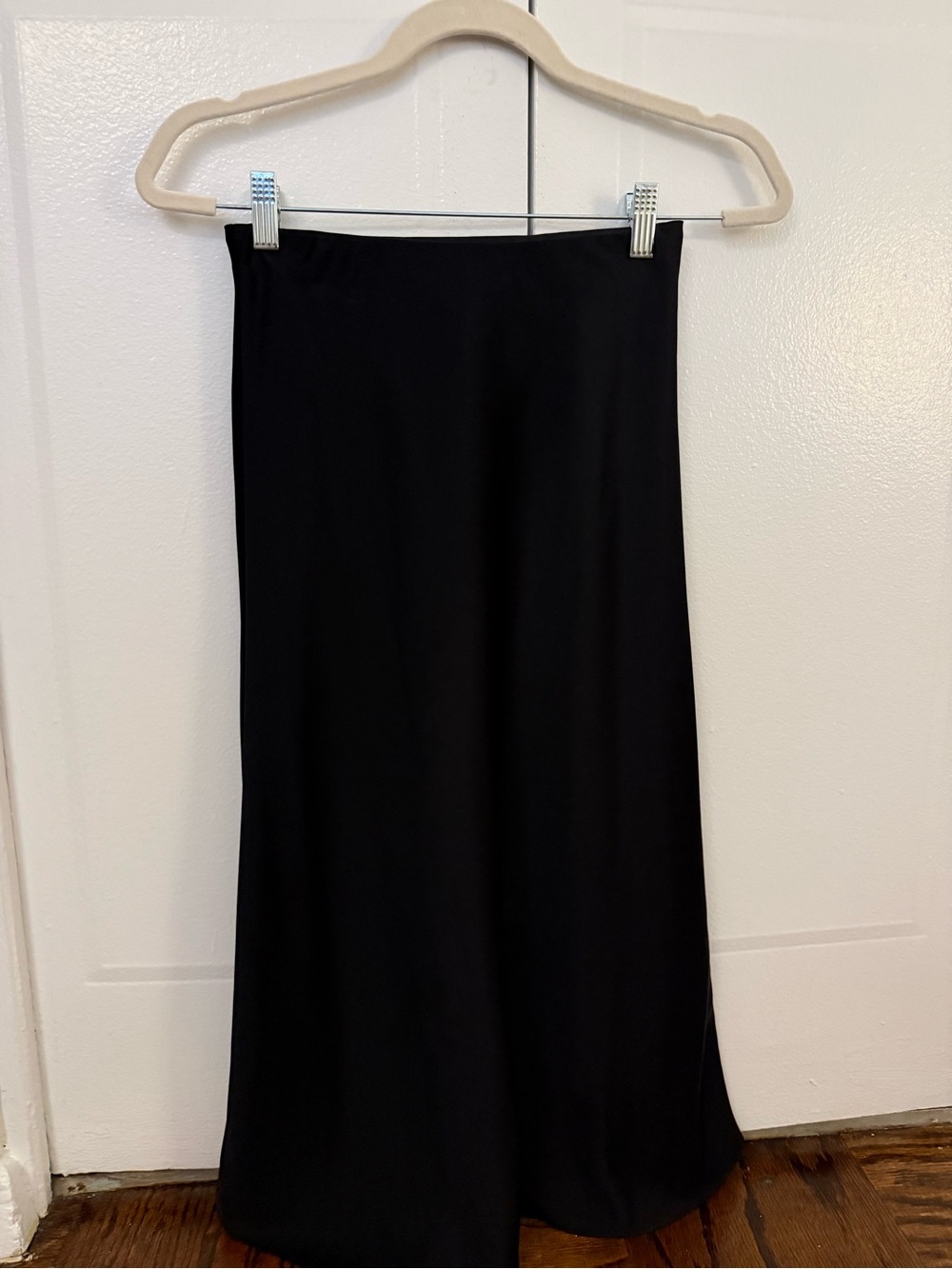 J. Crew Black Maxi Silk Skirt